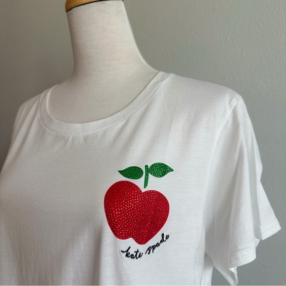 kate spade Tops - NWT Kate Spade New York City Apple Graphic Tee Shirt | Size XL | 100% Cotton